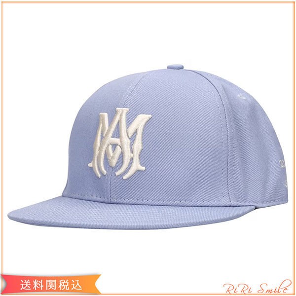 アミリ キャップ コピー ブラック MA Fitted キャップ ロゴ刺繍