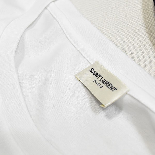 サンローラン Tシャツ 偽物 激安 半袖 SAINT LAURENT Logo Half Sleeve 黒 白 464572