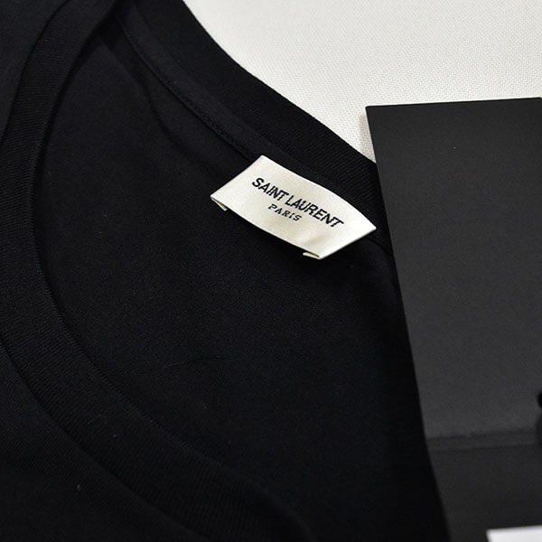 サンローラン Tシャツ 偽物 激安 半袖 SAINT LAURENT Logo Half Sleeve 黒 白 464572