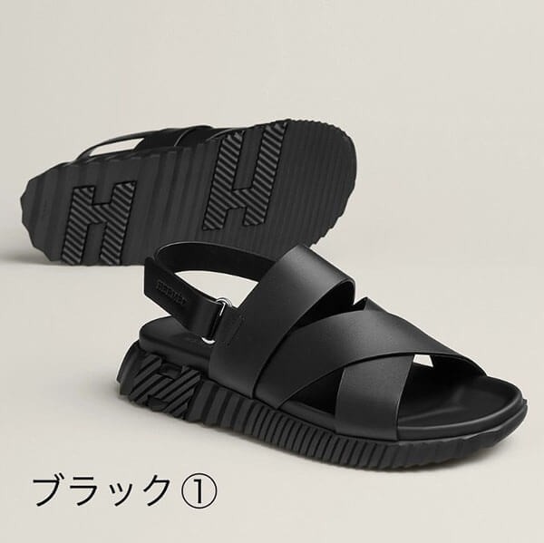 シンプルお洒落♪HERMES ベルトサンダル 偽物 エレクトリック H222860ZH