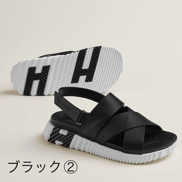 シンプルお洒落♪HERMES ベルトサンダル 偽物 エレクトリック H222860ZH