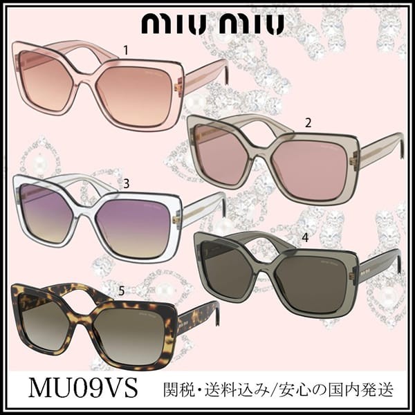 ミュウミュウ クリアサングラス スーパーコピー 5色 MU09VS