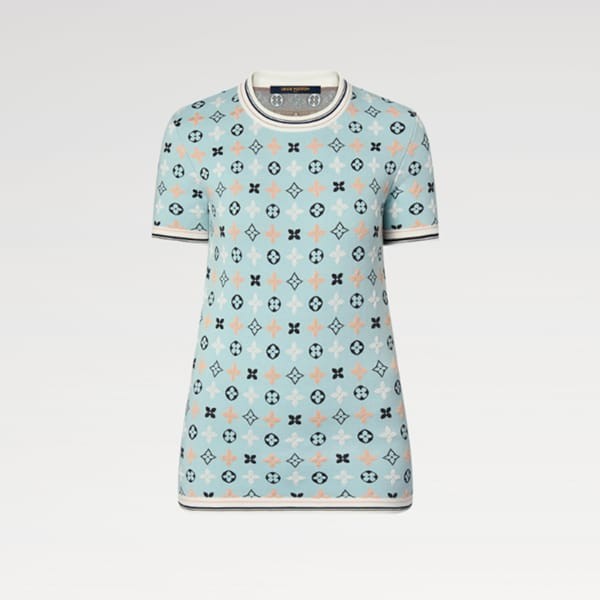 広州 スーパー コピー ルイヴィトン モノグラムカレイドスコープニットトップ Tシャツ lv22258