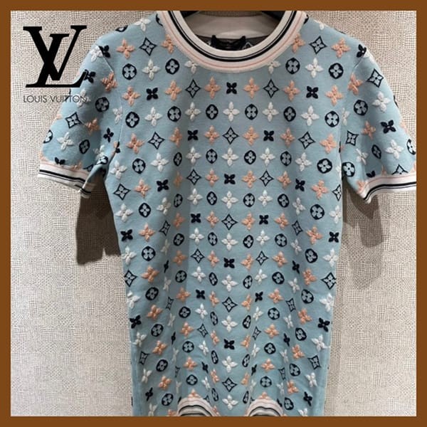 広州 スーパー コピー ルイヴィトン モノグラムカレイドスコープニットトップ Tシャツ lv22258