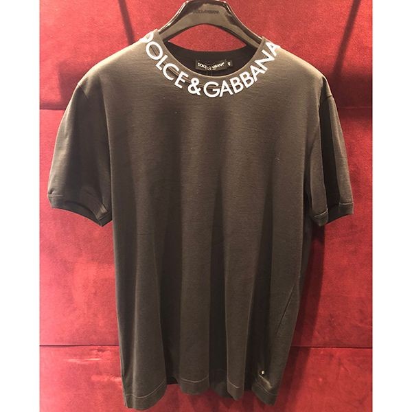 ドルチェ&ガッバーナ ネックロゴ コットン 半袖Tシャツdg071313