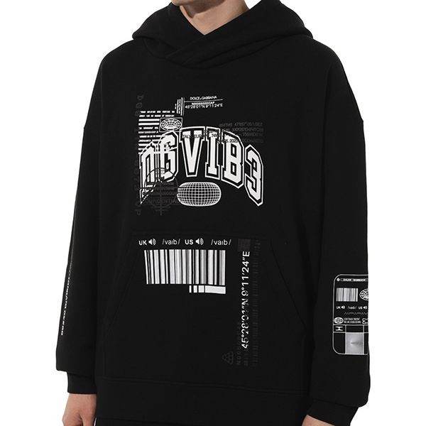 ドルガバ コピー パーカー プリント ジャージー パーカー フーディDGVIB3