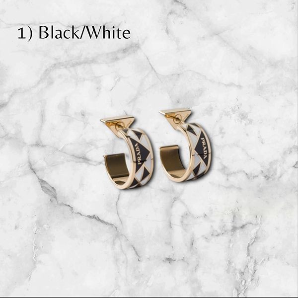 新作登場☆プラダ エナメルメタル ピアス 偽物 Enameled metal earrings 1IO086