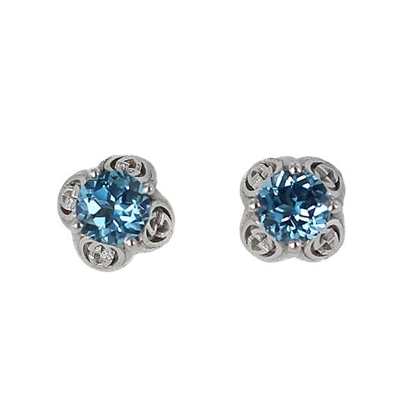 グッチ ピアス 偽物18K ブルートパーズ レディース 両耳ピアス662427