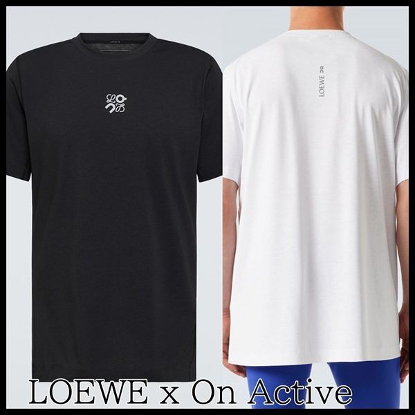 バイラ付録ロエベ on tシャツ 偽物 active ロゴ ジャージ tシャツ 半袖on0803