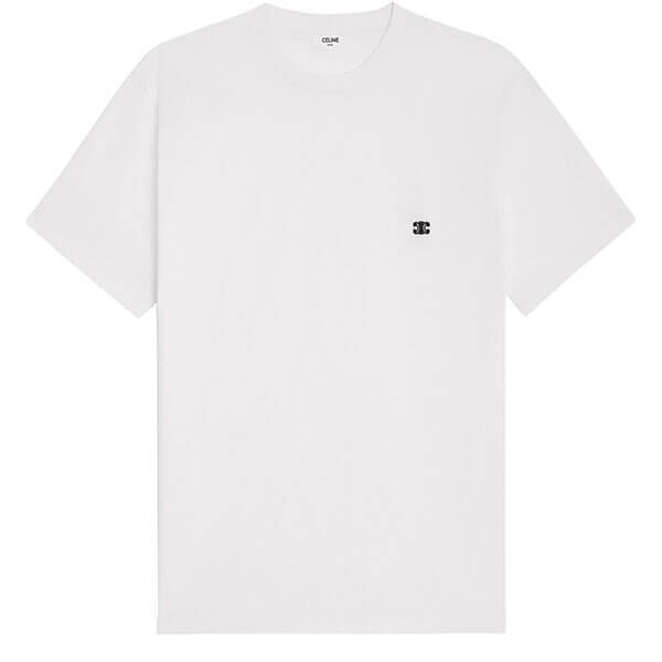 【大人気商品】CELINE HOMME Tシャツ 偽物 Triomphe コットン ルーズ トリオンフ 3色 2X04I671Q