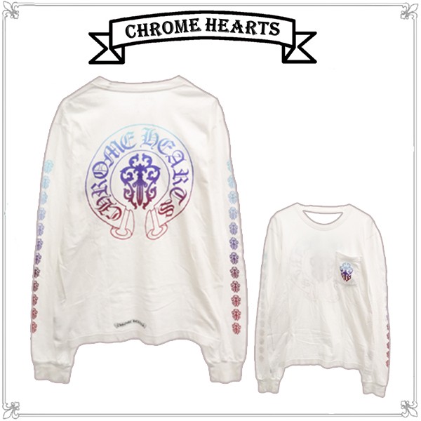日本未入荷 クロムハーツ Tシャツ スーパーコピー マルチダガー 長袖 ホワイト CH132