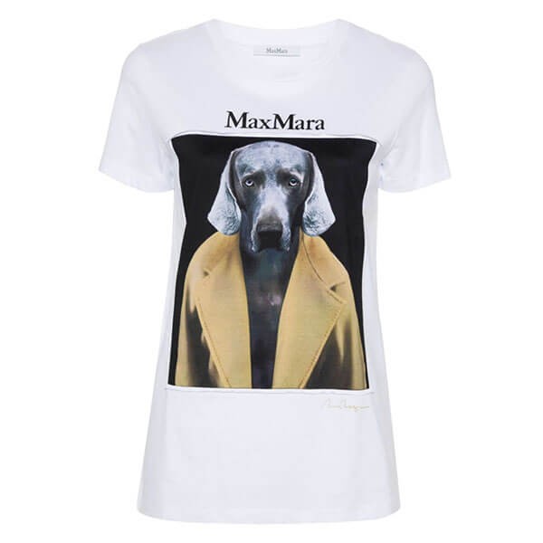 マックスマーラ Cipria ピュアコットン プリント ジャージー Tシャツ 242194607160