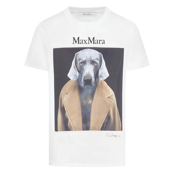 マックスマーラ Cipria ピュアコットン プリント ジャージー Tシャツ 242194607160