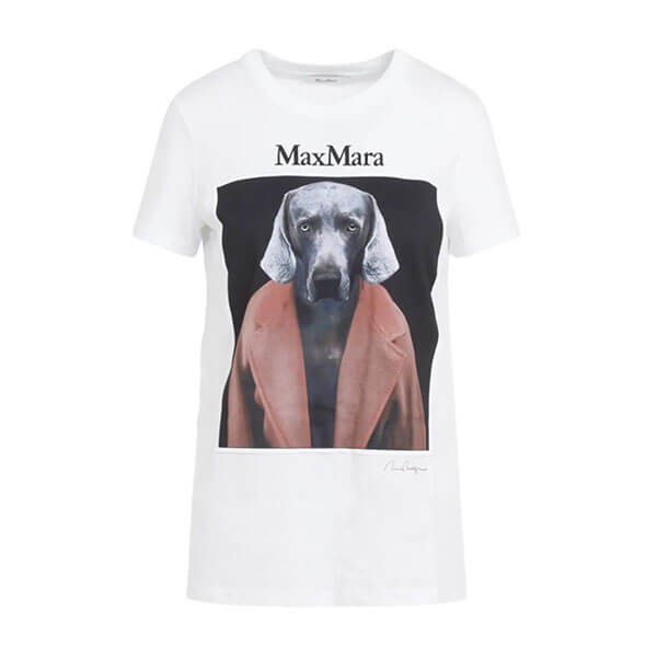 マックスマーラ Cipria ピュアコットン プリント ジャージー Tシャツ 242194607160