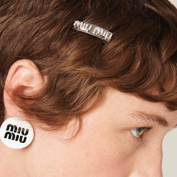 ミュウミュウ 東大門 スーパーコピー クリスタル付メタル ヘアクリップ 5IF118_2DNC_F0OKL
