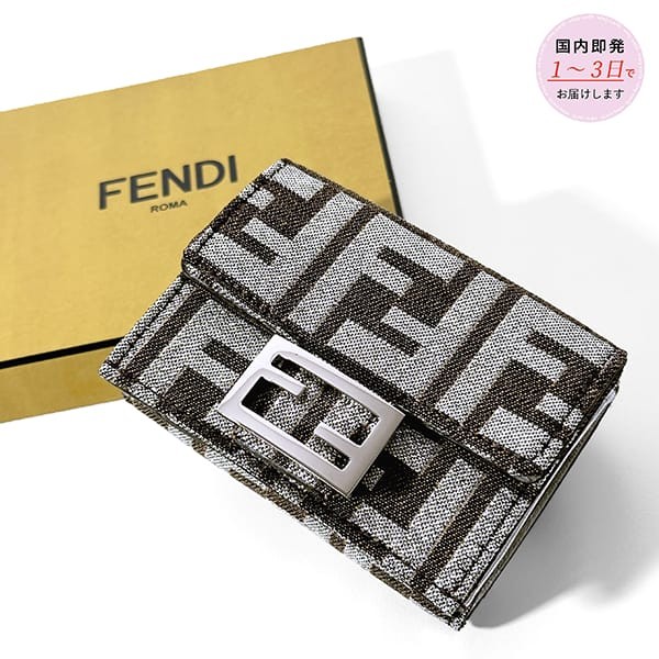 大阪 スーパーコピー 販売店 フェンディ 小銭入れ付き BAGUETTE 三つ折り財布 fd00001