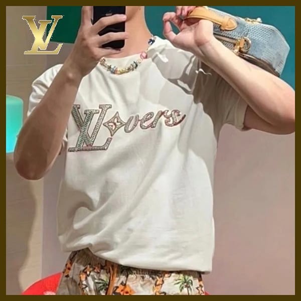 東大門 スーパーコピー ルイヴィトン エンブロイダード Tシャツ 1AFR95