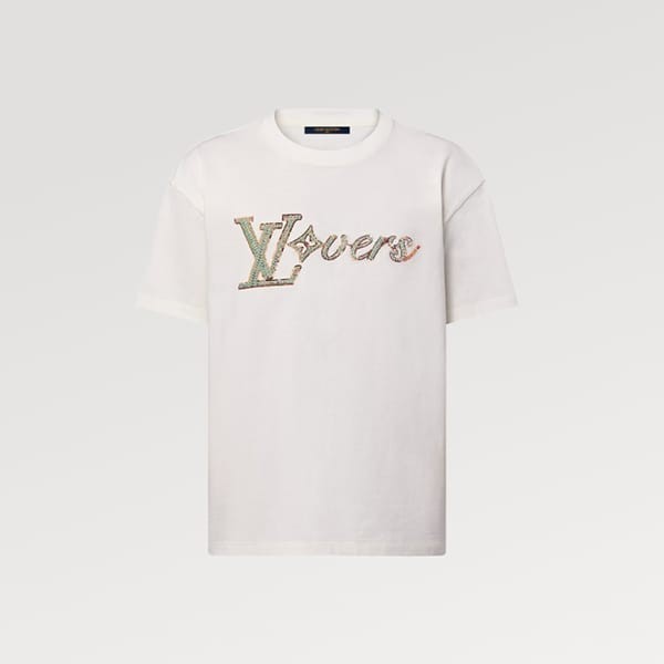 東大門 スーパーコピー ルイヴィトン エンブロイダード Tシャツ 1AFR95