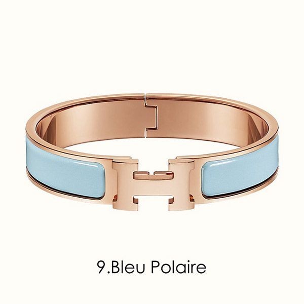 【エルメス クリックh 偽物】clic h bracelet ローズゴールドブレスレット h08274