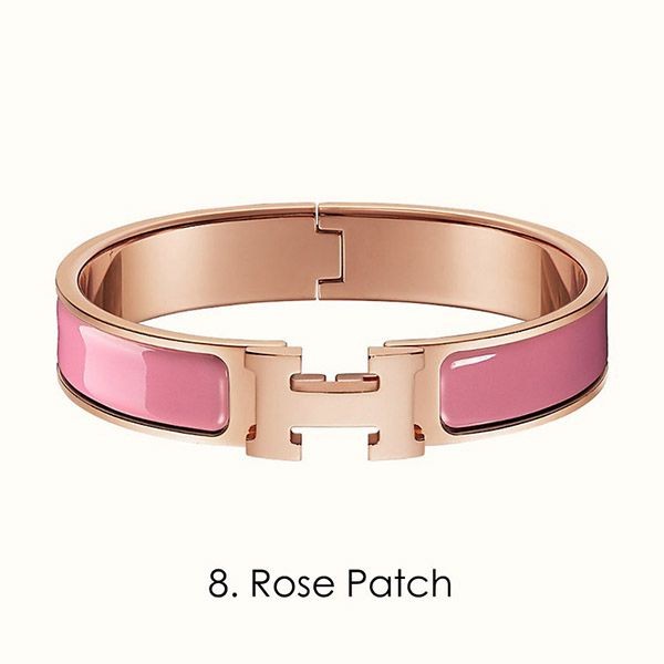 【エルメス クリックh 偽物】clic h bracelet ローズゴールドブレスレット h08274
