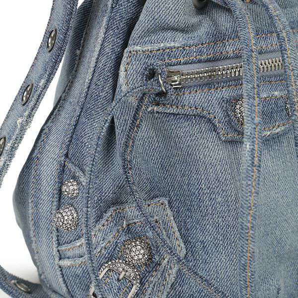 バレンシアガ le cagole 偽物 デニムバケットバッグ xs  b08283