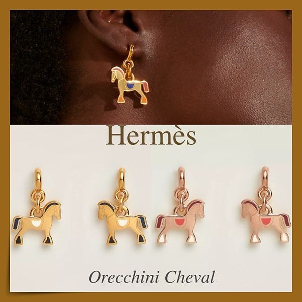 【エルメス】orecchini cheval ピアス コピー耳元が可愛いくて揺れる☆ h08035