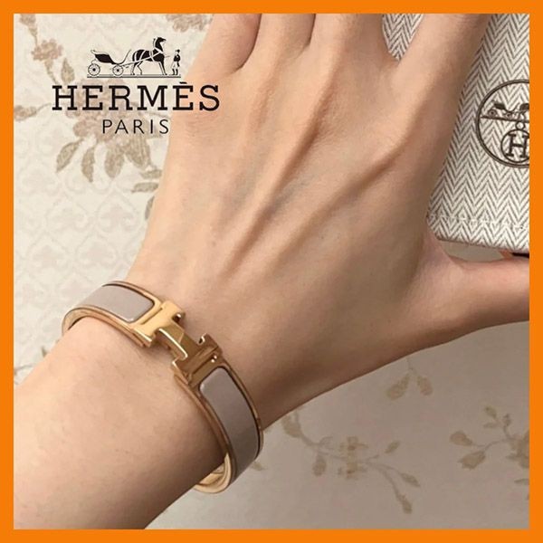 【エルメス クリックh 偽物】clic h bracelet ローズゴールドブレスレット h08274