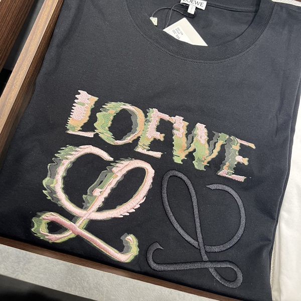ロエベ tシャツ コピーコットン リラックスフィット 半袖 tシャツ 2色low8031