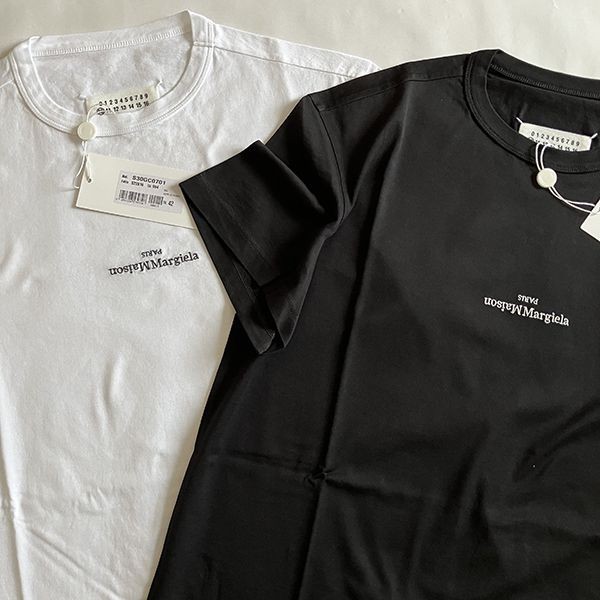 マルジェラ tシャツ 偽物 レギュラーフィットコットンロゴ tシャツ s30gc0701s22816900