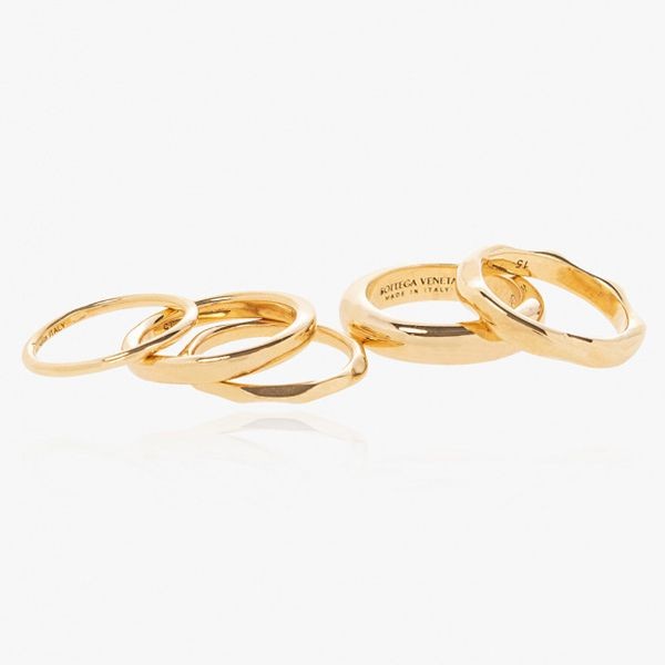 ボッテガヴェネタリング 偽物 essentials 5連 リング 18k ゴールド仕上 637081