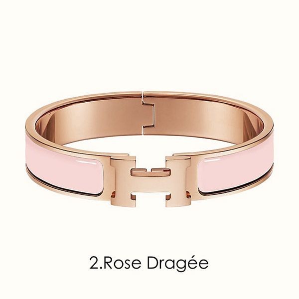 【エルメス クリックh 偽物】clic h bracelet ローズゴールドブレスレット h08274