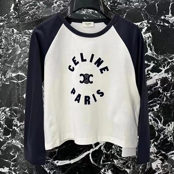 セリーヌ トリオンフ コットンジャージー Tシャツ 偽物 2X89N507Z.02XM
