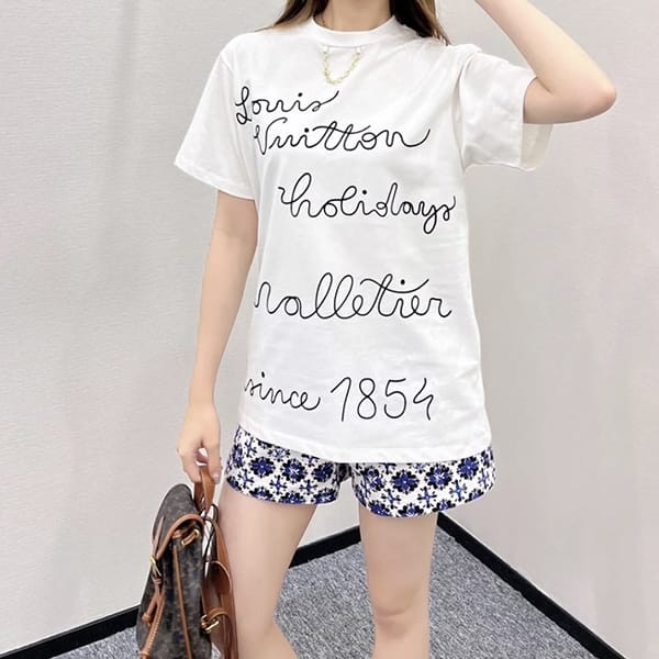 ルイヴィトン エンブロイダードLVクラブ Tシャツ パロディ 1AFYOX
