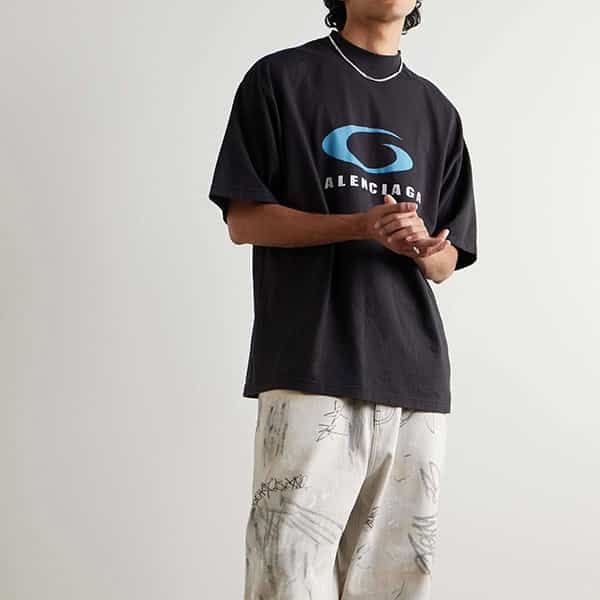 バレンシアガ コットンジャージー オーバーサイズ tシャツ 764235trvc29059