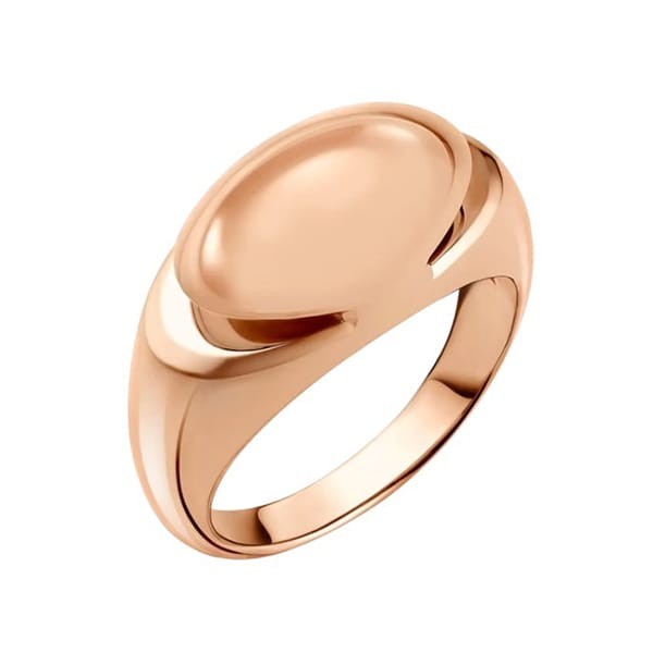 ブルガリ 偽物 レディース カボション リング 指輪 18K PG ロゴ 361199
