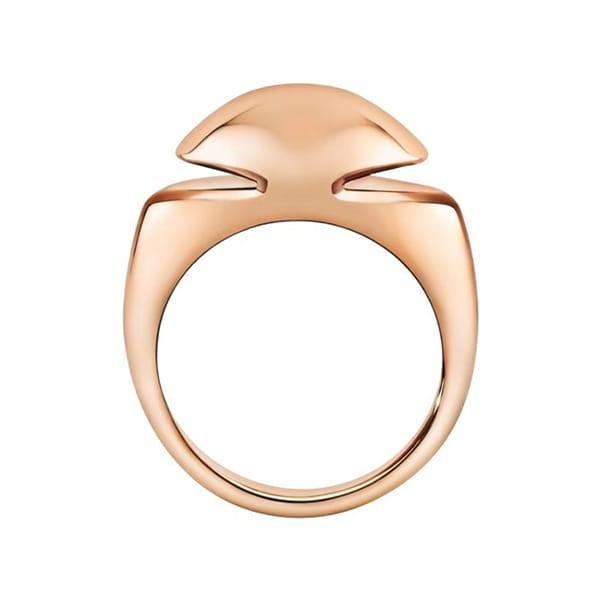 ブルガリ 偽物 レディース カボション リング 指輪 18K PG ロゴ 361199