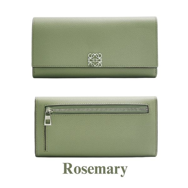ロエベ アナグラム パチモン フラップ 長財布☆c821acwx01
