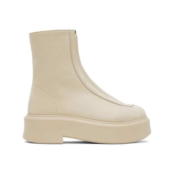2024SS◆ザロウ zipped boot i レザー アンクルブーツ コピー beige f1144l131r