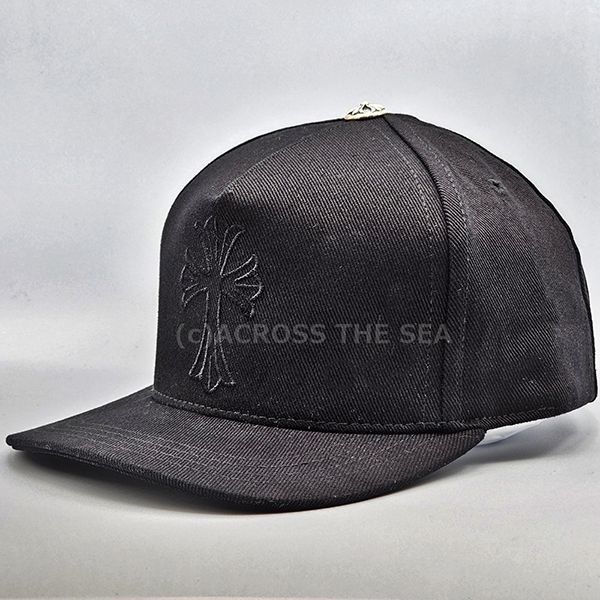 クロムハーツ セメタリークロス 偽物 waxed denim baseball キャップ
