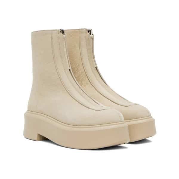 2024SS◆ザロウ zipped boot i レザー アンクルブーツ コピー beige f1144l131r