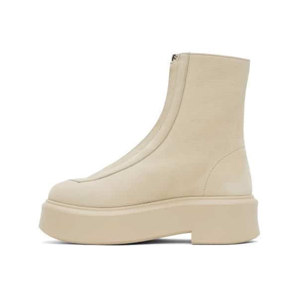 2024SS◆ザロウ zipped boot i レザー アンクルブーツ コピー beige f1144l131r