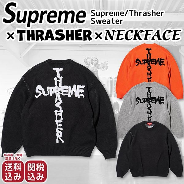 口コミで高評価！【シュプリーム thrasher 偽物】neckface コラボ クロスロゴ セーター st1105