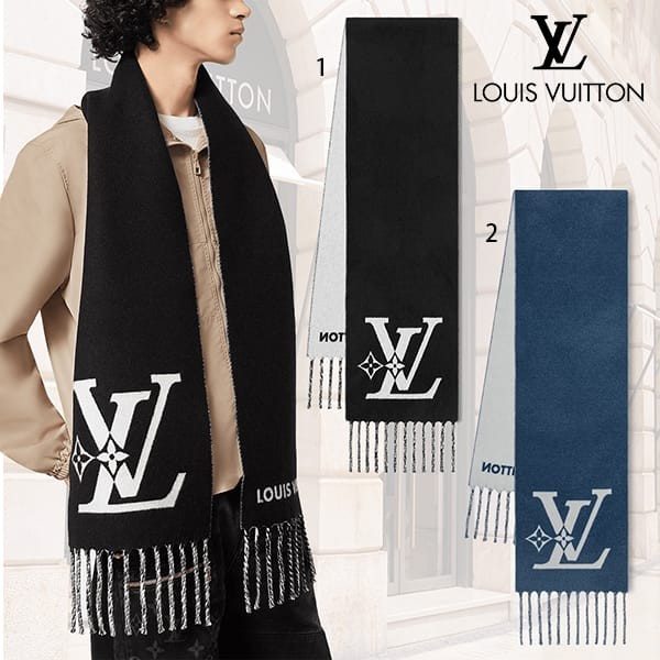 ルイヴィトン☆マフラー LV スマッシュ ウール ロゴ コピー 2色 M79393