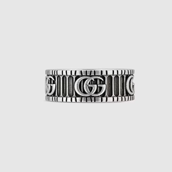 グッチ ダブルG シルバー リング ストライプ YBC551899001