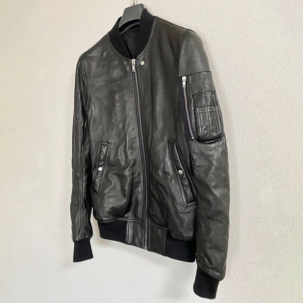 口コミで高評価！リックオウエンス ラムレザー ボンバージャケット 48 偽物 ru02c7789lnv