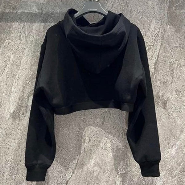 プラダ フリース クロップド丈 フーディ パーカー n級品 w24102102