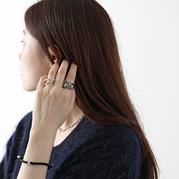 お早めに★セリーヌ リング 偽物 chunky triomphe ring 461dr6bra トリオンフ