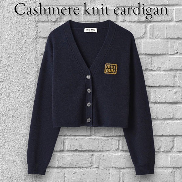 注目度NO.1ミュウミュウ コピー＊Cashmere knit cardigan カシミヤニットカーデ＊MMF865_103Z