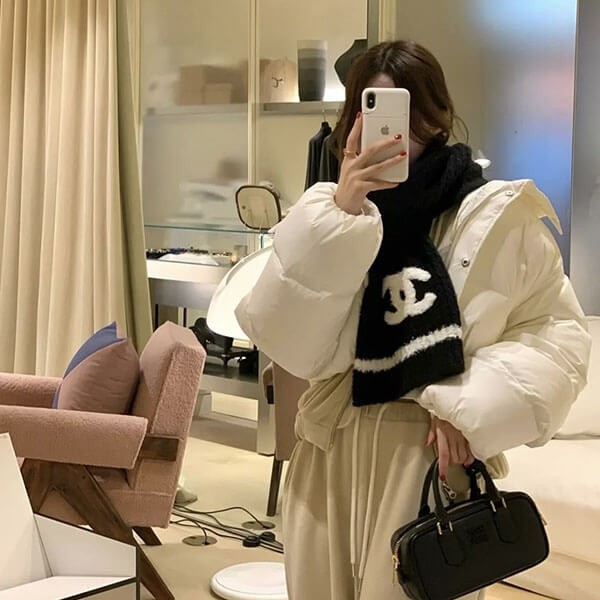 冬に大活躍♪シャネル カシミア CCロゴ マフラー Chanel CC logo muffler