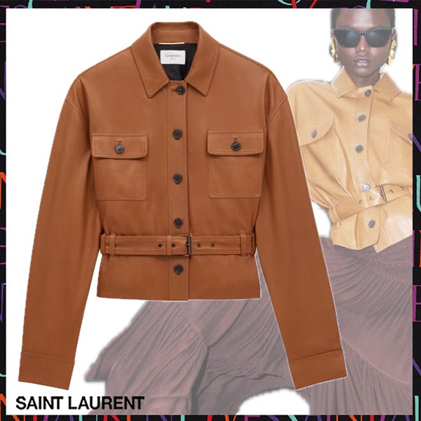 最新で絶対欲しい！サンローラン 偽物 SAHARIENNE ショート ジャケット サハリエンヌ ysl321150